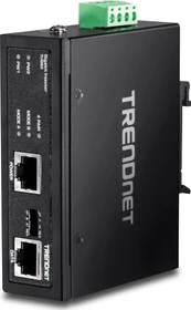 TRENDnet Industrial Railmount Gigabit PoE-Injektor, 2x RJ-45, 60W UPoE (TI-IG60)