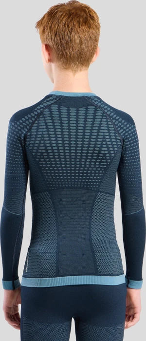 Odlo Performance Warm Funktionsshirt langarm provincial blue (Junior)
