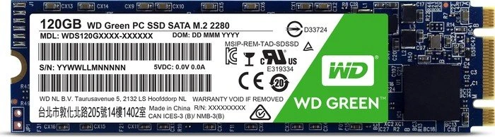 Western Digital WD Green PC SSD 120GB, M.2 2280 / B-M-Key / SATA 6Gb/s