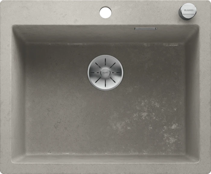 Blanco Pleon 6 InFino Becken mittig mit Ablauffernbedienung beton-style