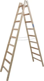 Krause Stabilo Professional Holz-Sprosse 2-tlg. Stehleiter, 2x 9 Stufen