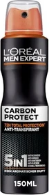 L'Oréal Men Expert Carbon Protect 5in1 Deodorant Spray, 900ml (6x 150ml)
