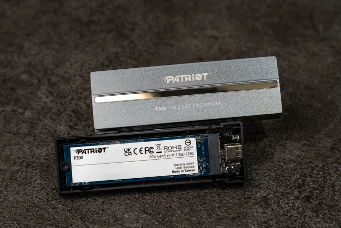 Patriot TXD M.2 PCIe SSD Enclosure, USB-C 3.1