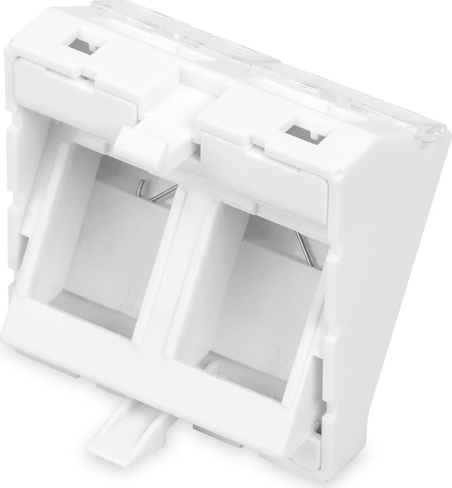 Digitus Frontplatte, 2-Port, 45 x 45 mm, abgewinkelt, für Rahmen DN-93802-5-SH