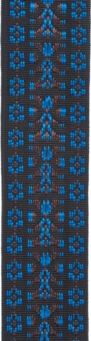 D'Addario Nylon Woven Guitar Strap Blue and Black Hootenanny