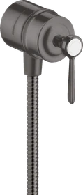 Hansgrohe Axor Montreux Wandanschluss Stop mit Rückflussverhinderer, Absperrventil und Hebelgriff brushed black chrome