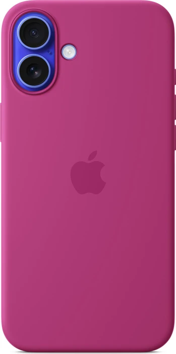 Apple Silikon Case mit MagSafe für iPhone 16 Plus fuchsia
