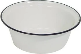 Krüger Emaillierte Schüssel 28cm 3l weiß/schwarz