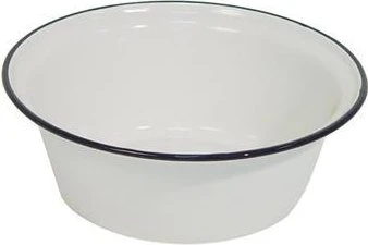 Krüger Emaillierte Schüssel 28cm 3l weiß/schwarz