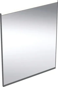 Geberit Option Plus Square Lichtspiegel 60x70x3.5cm, schwarz matt/Aluminium eloxiert