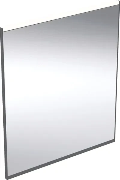Geberit Option Plus Square Lichtspiegel 60x70x3.5cm, schwarz matt/Aluminium eloxiert