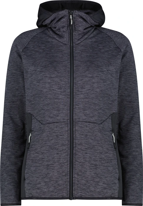 CMP Fleece Grid Tech Hoodie Jacke anthrazit melange (Damen)