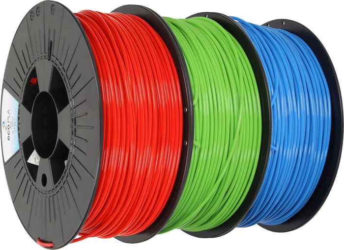 3DJake ecoPLA, rot/grün/blau, Spule, 1.75mm, 3.00kg, 3er-Pack