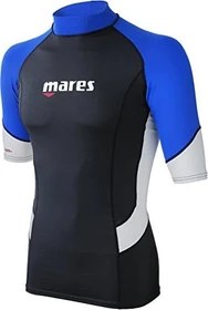 Mares Trilastic Rash Guard Short Sleeve Unterzieher Funktionsshirt kurzarm schwarz/weiß/blau (Herren)