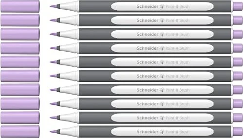 Schneider Paint-It 070 Brush Pen Pastell lilac, 10er-Pack
