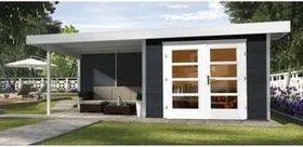 Weka 126 B+ 590x241cm Gartenhaus anthrazit
