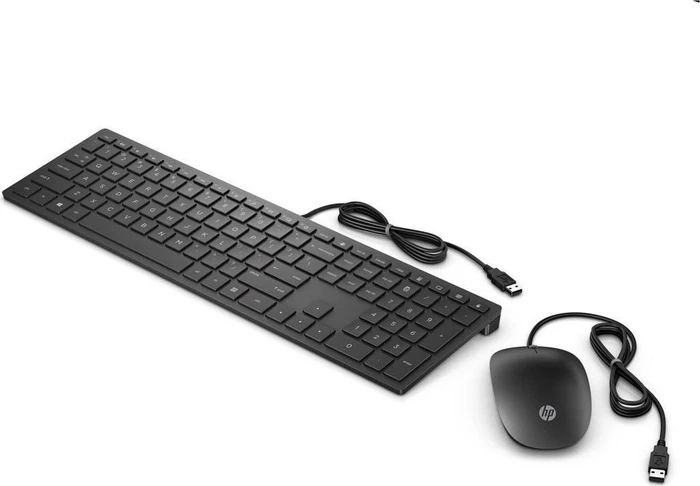 HP Pavillon Tastatur und Maus 400, schwarz, USB, IT