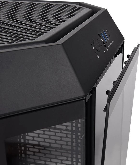 Thermaltake The Tower 300 Black, schwarz, Glasfenster