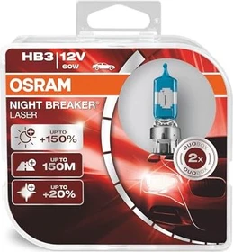 Osram Night Breaker Laser HB3 60W +150%, 2er-Pack Box