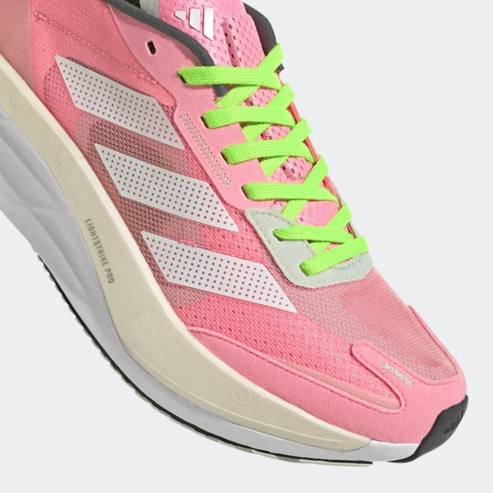 adidas Adizero Boston 11 beam pink/cloud white/beam green (Damen)