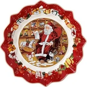 Villeroy & Boch Toy's Fantasy Schale auf Fuß Santa liest Wunschzettel 24cm