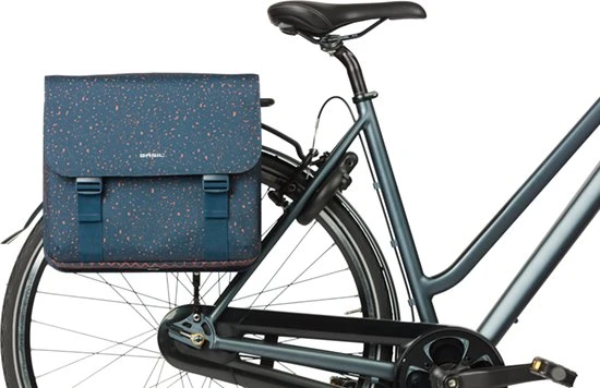 Basil Flair Doppeltasche Gepäcktasche navy