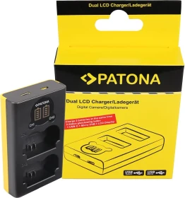 Patona Dual LCD USB Ladegerät f. Fujifilm