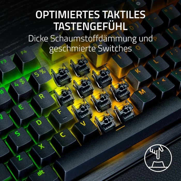 Razer Huntsman V3 Pro 8KHz, schwarz, LEDs RGB, Razer Analog Optical Switch Gen-2, USB, DE