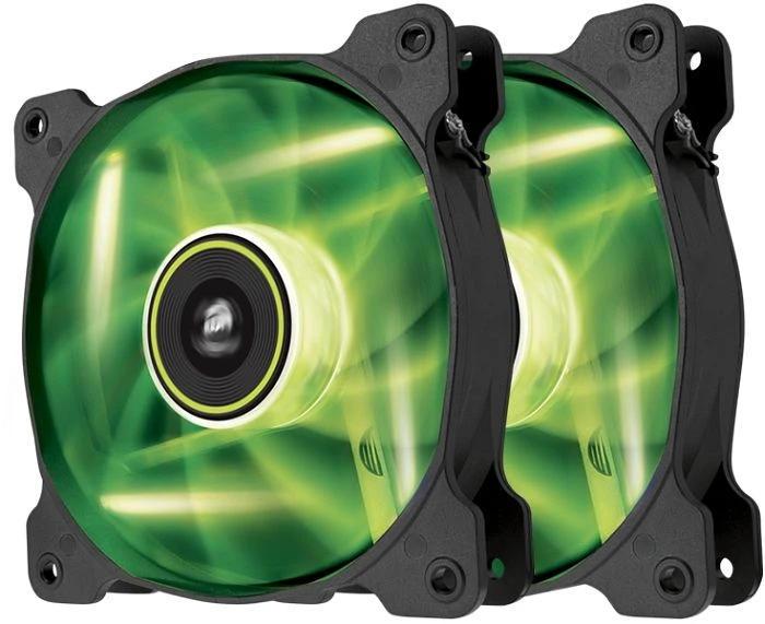 Corsair Air Series SP120 LED Green High Static Pressure, 120mm, 2er-Pack