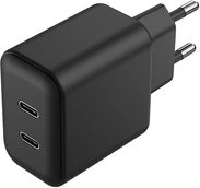 2GO Netz-Ladegerät 100V-240V 2x USB-C schwarz