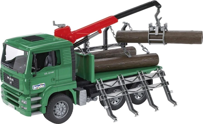 Bruder Profi-Serie MAN Holztransport-LKW mit Ladekran