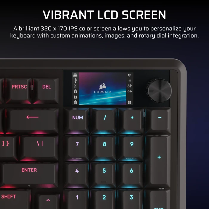 Corsair Vanguard PRO 96 Hall Effect, schwarz, LEDs RGB, Corsair MGX Hyperdrive, USB, DE