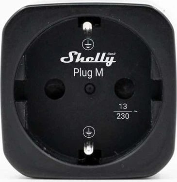 Shelly Plug M Gen3, schwarz, 3000W, Smart-Steckdose