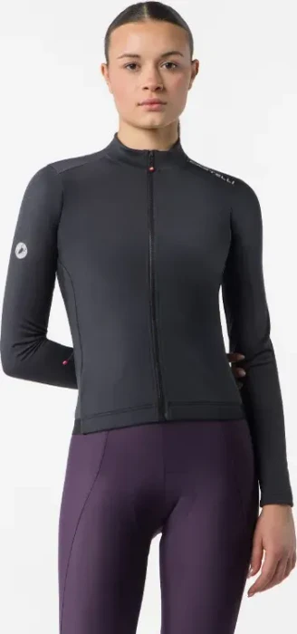 Castelli Espresso Thermal 2 Trikot langarm schwarz/weiß (Damen)