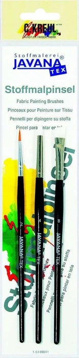 Kreul Javana Pinsel rund für grobe Stoffe Pinselset, 3-tlg. (49044)