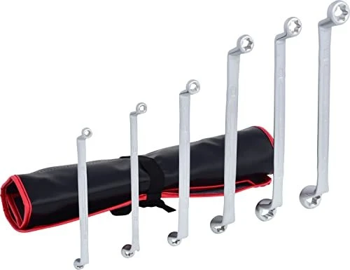 KS Tools Torx E Doppelringschlüssel Schraubenschlüsselsatz inkl. Tasche, 6-tlg.