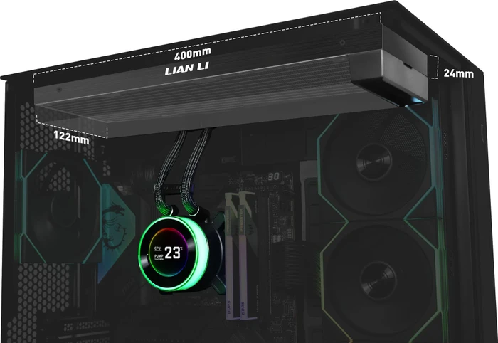 Lian Li HydroShift II LCD-C 360N Fanless, schwarz