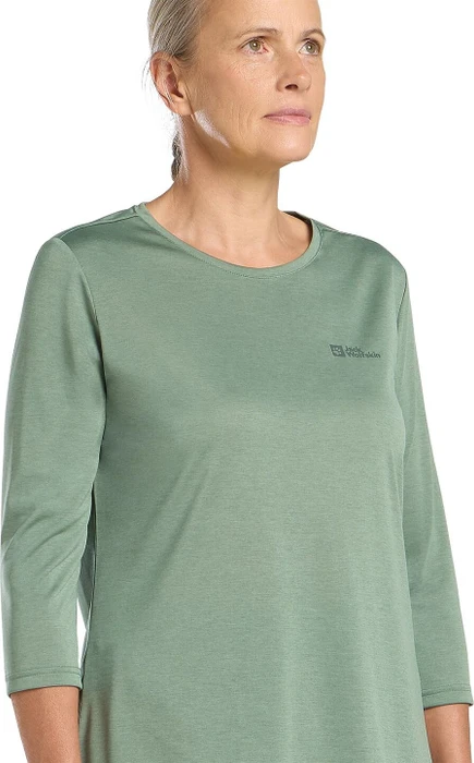 Jack Wolfskin Crosstrail Funktionsshirt 3/4 eucalyptus (Damen)