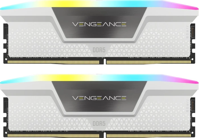 Corsair Vengeance RGB weiß UDIMM 96GB Kit, DDR5-6000, CL30-36-36-76