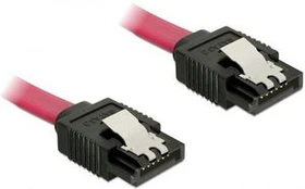 DeLOCK SATA 6Gb/s Kabel rot 0.1m, gerade/gerade (82674)