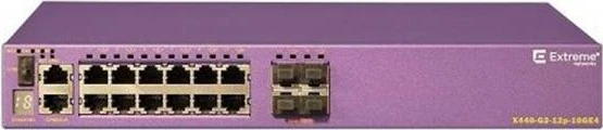 Extreme Networks ExtremeSwitching X440-G2 Desktop Gigabit Managed Stacking Switch, 12x RJ-45, 2x SFP+, 200W PoE+