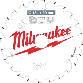 Milwaukee CSB P W ATB Kreissägeblatt 24Z, 184x1.6x30mm, 1 Stück