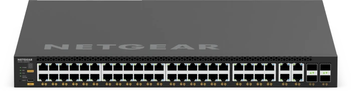 Netgear AVoIP M4350 Rackmount 2.5G Managed Switch, 48x RJ-45, 4x SFP28, 236W PoE++