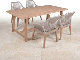 Garden Pleasure Oakland/Pomona Gartenmöbel-Set 2 beige, 5-tlg.