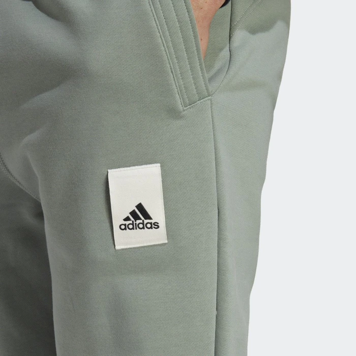 adidas Lounge Fleece Trainingshose lang silver green (Herren)