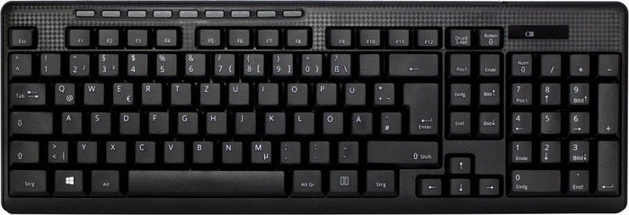 Inter-Tech KB-208 Funk-Tastatur-Maus-Set schwarz, USB, DE