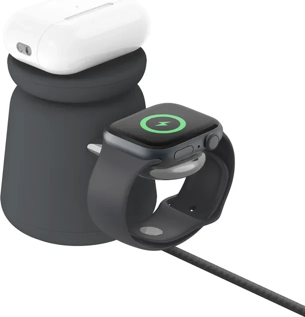 Belkin BoostCharge Pro Kabellose 2-in-1-Ladestation mit MagSafe (15W) Charcoal
