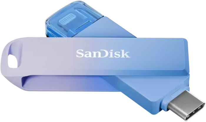 SanDisk Creator Phone Drive 128GB, USB-C + Apple Lightning, USB 3.2 Gen 1×1, USB 2.0