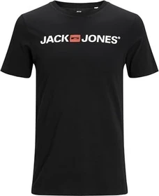 Jack & Jones Logo T-Shirt kurzarm schwarz (Herren)