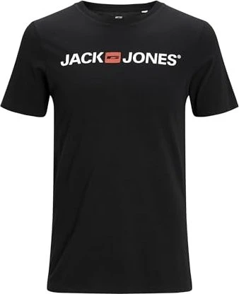 Jack & Jones Logo T-Shirt kurzarm schwarz (Herren)